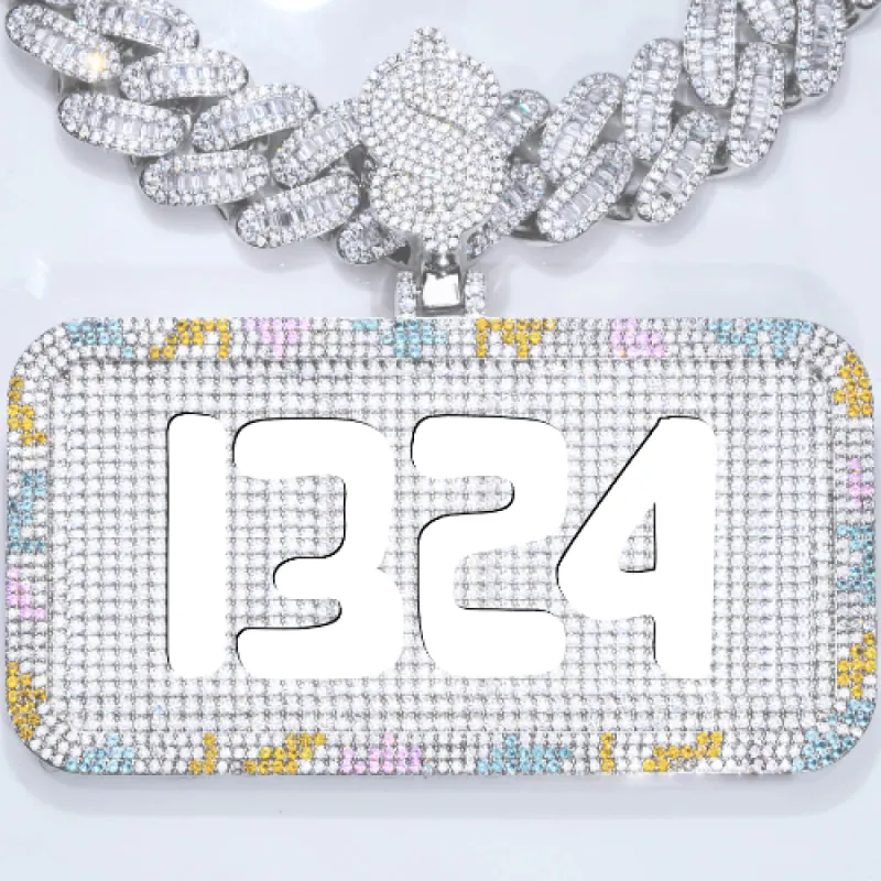 CUSTOM LETTER NECKLACE 3D COLORFUL SQUARE sold by The GUU Shop