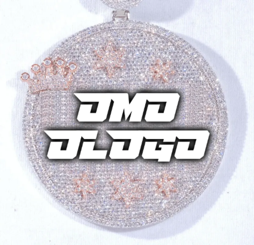 CUSTOM LETTER NECKLACE 3D BIG CROWN DISC sold by The GUU Shop