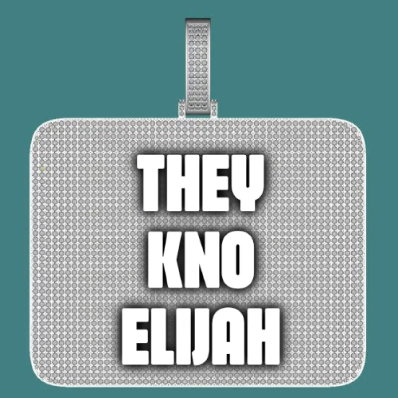 CUSTOM LETTER NECKLACE 3D BIG SQUARE sold by The GUU Shop