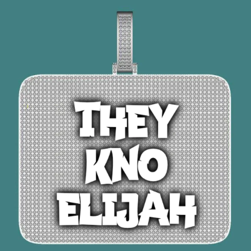 CUSTOM LETTER NECKLACE 3D BIG SQUARE sold by The GUU Shop