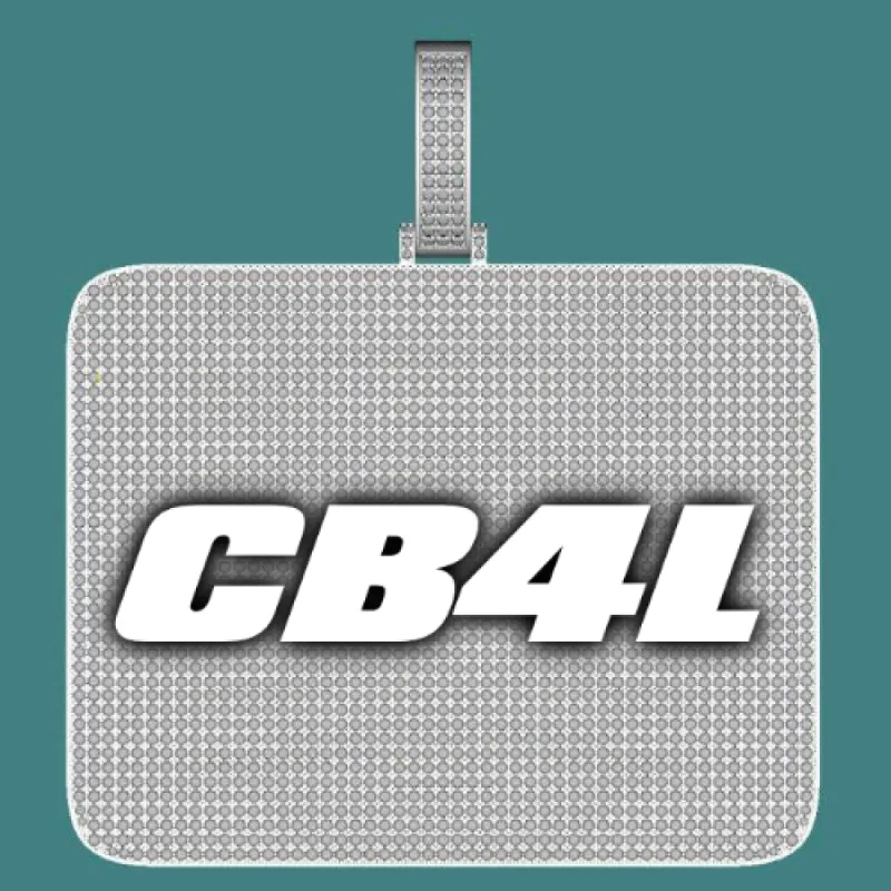 CUSTOM LETTER NECKLACE 3D BIG SQUARE sold by The GUU Shop