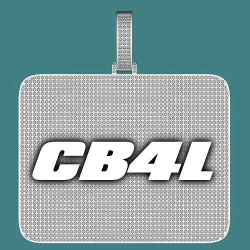 CUSTOM LETTER NECKLACE 3D BIG SQUARE sold by The GUU Shop