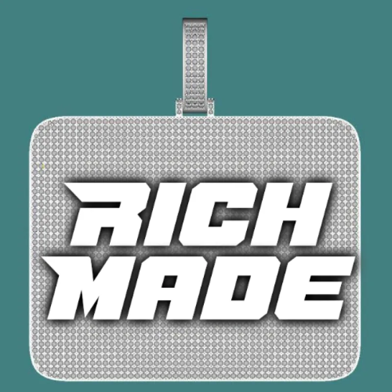 CUSTOM LETTER NECKLACE 3D BIG SQUARE sold by The GUU Shop