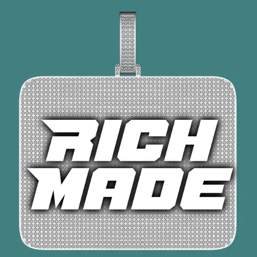 CUSTOM LETTER NECKLACE 3D BIG SQUARE sold by The GUU Shop