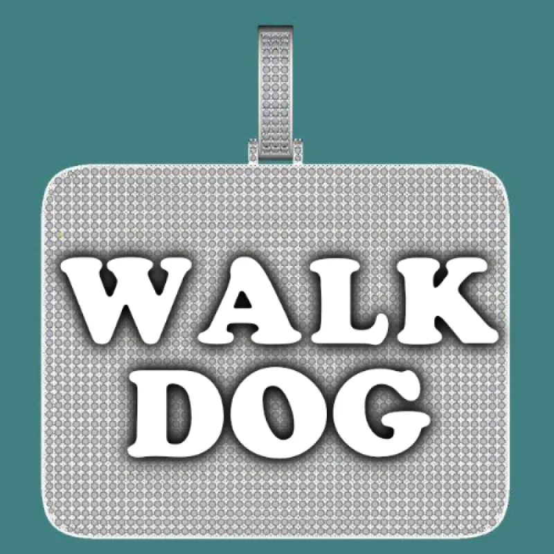 CUSTOM LETTER NECKLACE 3D BIG SQUARE sold by The GUU Shop