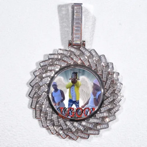 Large 3D Baguette Custom Picture Pendant sold by The GUU Shop