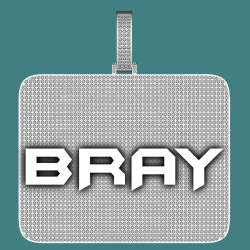 CUSTOM LETTER NECKLACE 3D BIG SQUARE sold by The GUU Shop