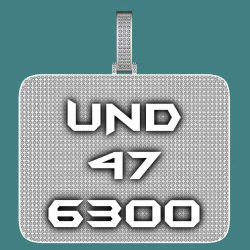 CUSTOM LETTER NECKLACE 3D BIG SQUARE sold by The GUU Shop