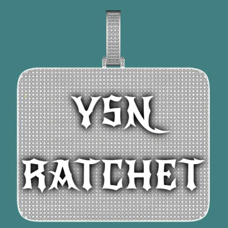 CUSTOM LETTER NECKLACE 3D BIG SQUARE sold by The GUU Shop