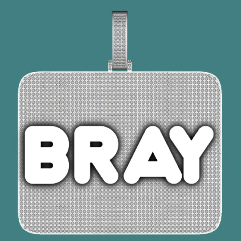 CUSTOM LETTER NECKLACE 3D BIG SQUARE sold by The GUU Shop