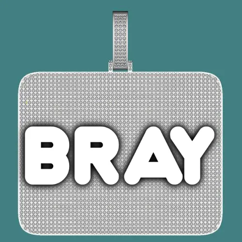 CUSTOM LETTER NECKLACE 3D BIG SQUARE sold by The GUU Shop