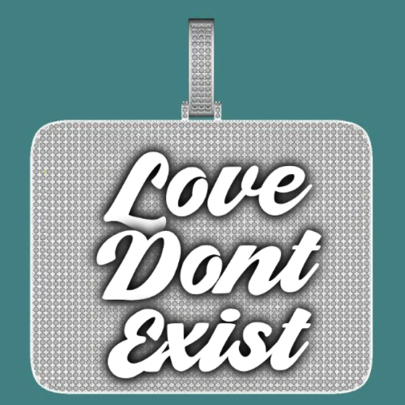 CUSTOM LETTER NECKLACE 3D BIG SQUARE sold by The GUU Shop