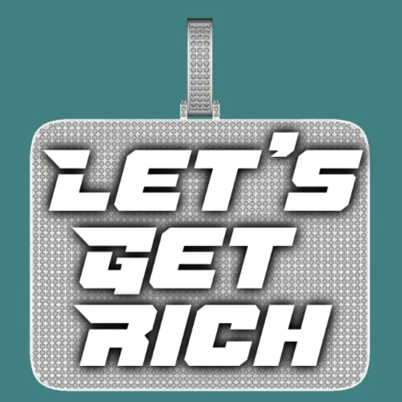 CUSTOM LETTER NECKLACE 3D BIG SQUARE made by The GUU Shop