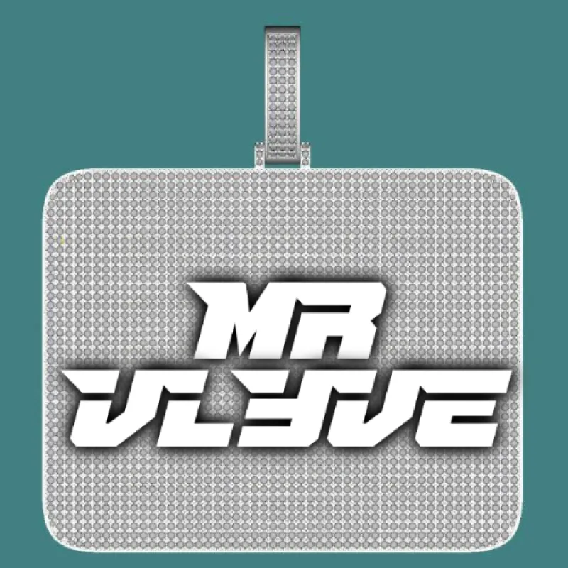 CUSTOM LETTER NECKLACE 3D BIG SQUARE sold by The GUU Shop