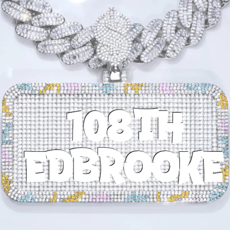 CUSTOM LETTER NECKLACE 3D COLORFUL SQUARE sold by The GUU Shop