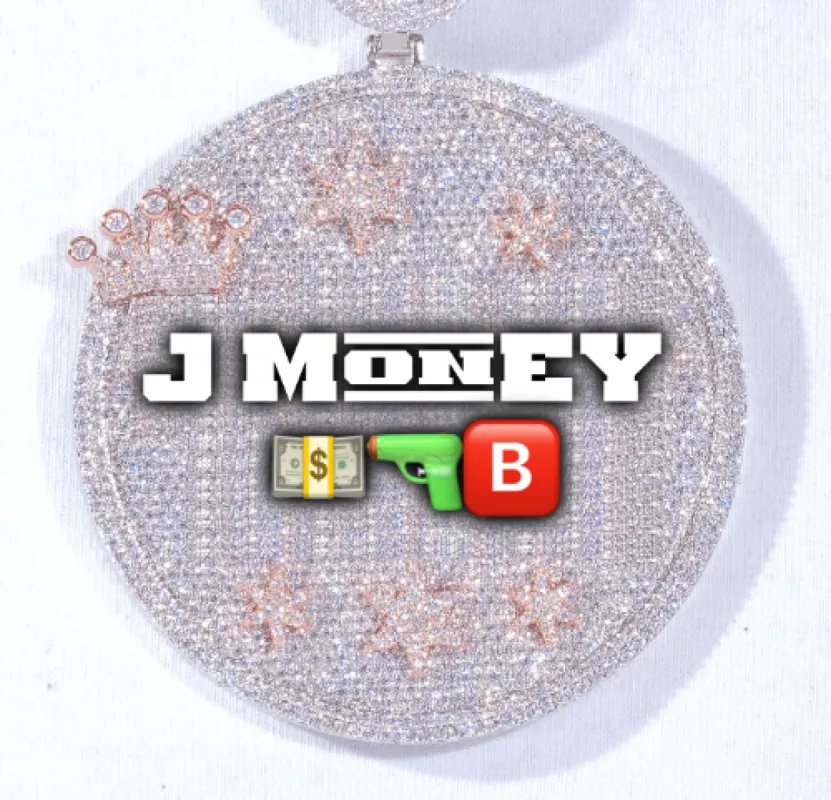 CUSTOM LETTER NECKLACE 3D BIG CROWN DISC sold by The GUU Shop