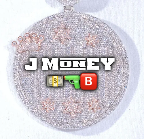 CUSTOM LETTER NECKLACE 3D BIG CROWN DISC sold by The GUU Shop