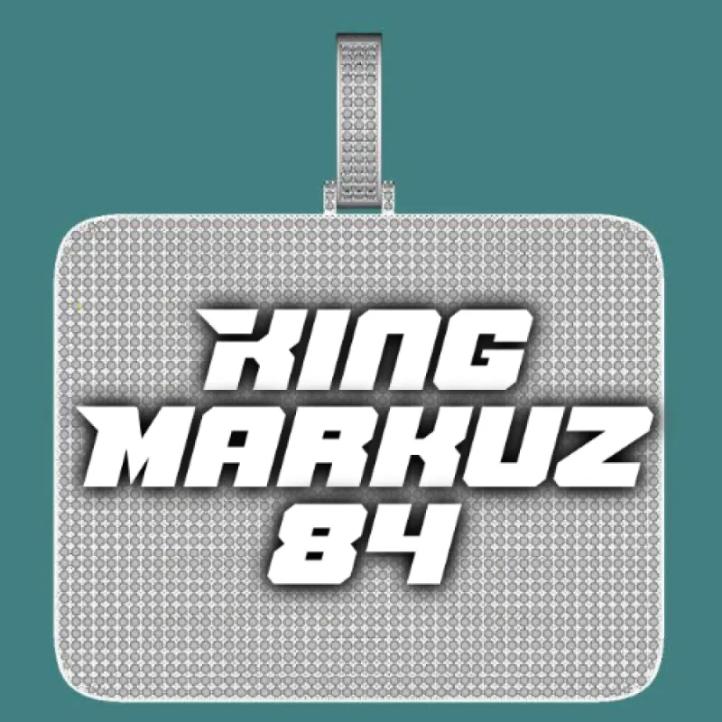 CUSTOM LETTER NECKLACE 3D BIG SQUARE sold by The GUU Shop