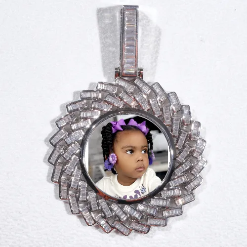 Large 3D Baguette Custom Picture Pendant sold by The GUU Shop