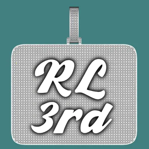 CUSTOM LETTER NECKLACE 3D BIG SQUARE sold by The GUU Shop