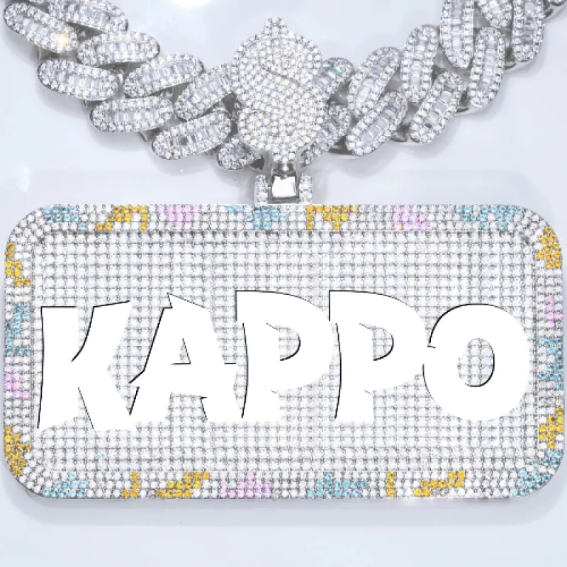 CUSTOM LETTER NECKLACE 3D COLORFUL SQUARE sold by The GUU Shop