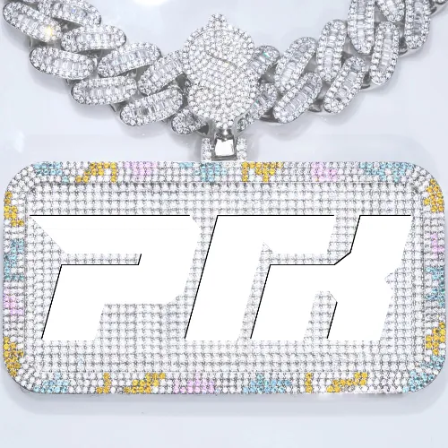 CUSTOM LETTER NECKLACE 3D COLORFUL SQUARE sold by The GUU Shop