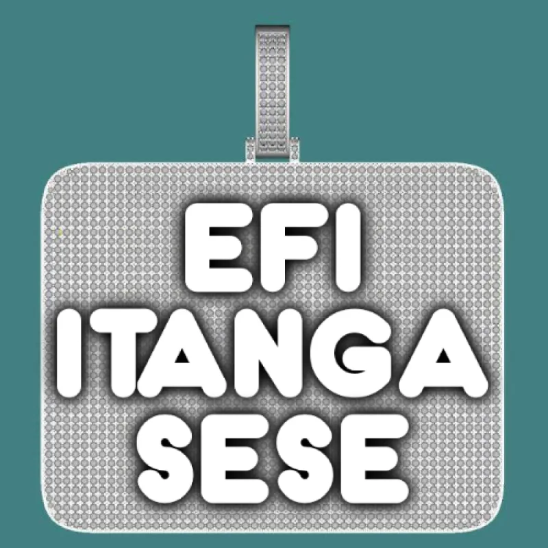 CUSTOM LETTER NECKLACE 3D BIG SQUARE sold by The GUU Shop