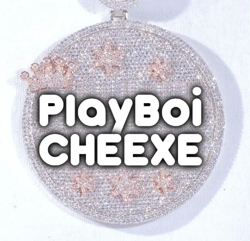 CUSTOM LETTER NECKLACE 3D BIG CROWN DISC sold by The GUU Shop