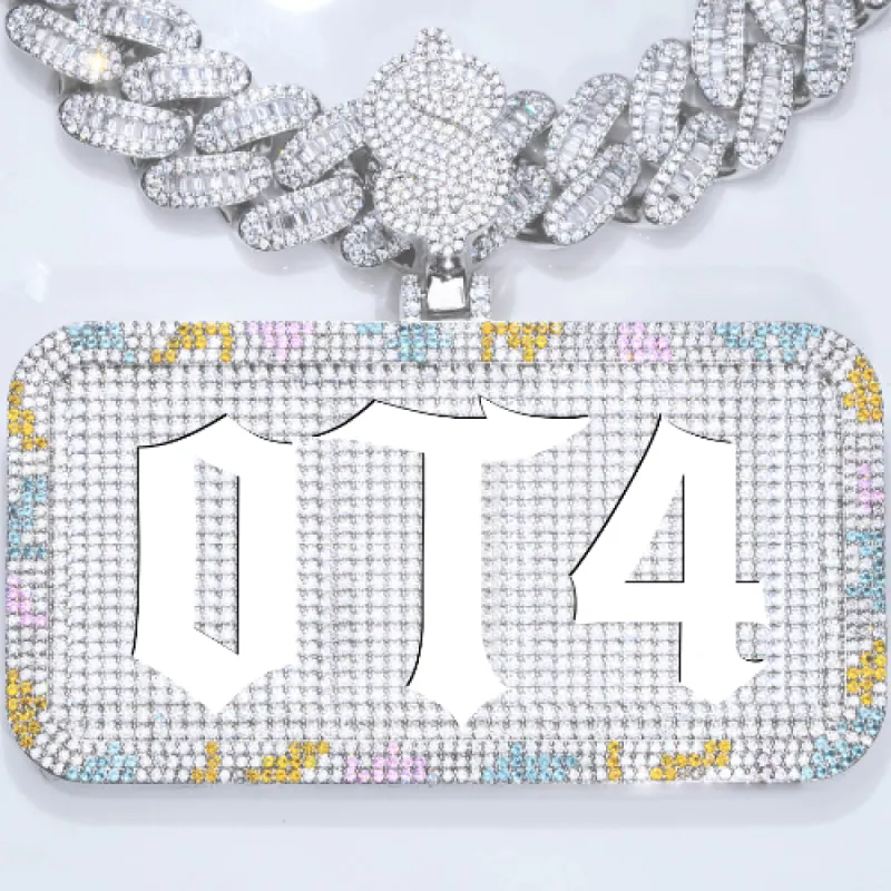 CUSTOM LETTER NECKLACE 3D COLORFUL SQUARE sold by The GUU Shop