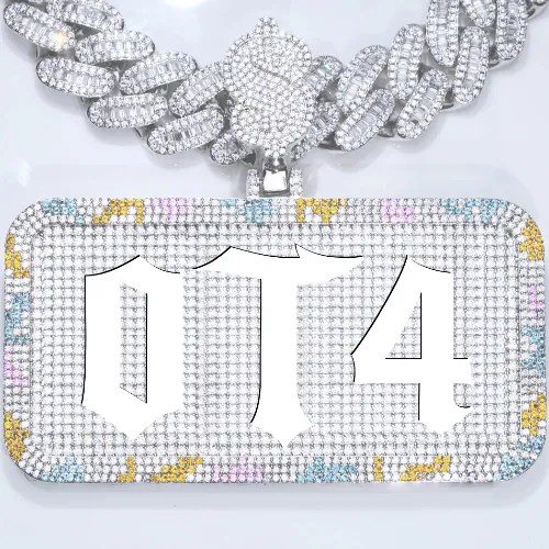 CUSTOM LETTER NECKLACE 3D COLORFUL SQUARE sold by The GUU Shop