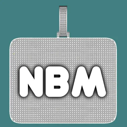 CUSTOM LETTER NECKLACE 3D BIG SQUARE sold by The GUU Shop