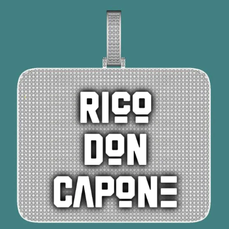 CUSTOM LETTER NECKLACE 3D BIG SQUARE sold by The GUU Shop