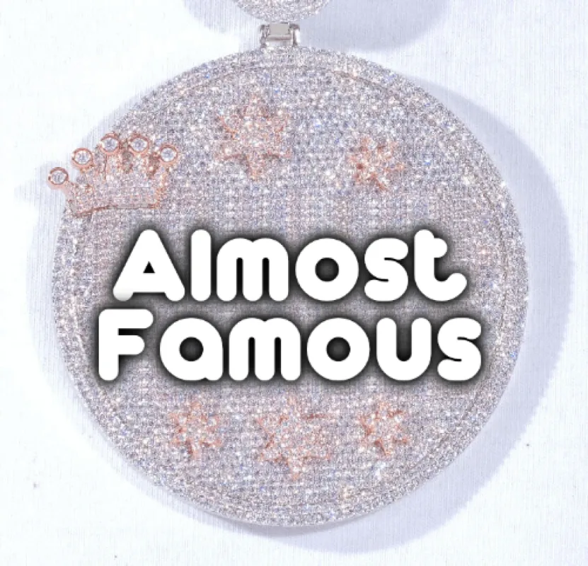 CUSTOM LETTER NECKLACE 3D BIG CROWN DISC made by The GUU Shop