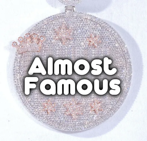 CUSTOM LETTER NECKLACE 3D BIG CROWN DISC sold by The GUU Shop