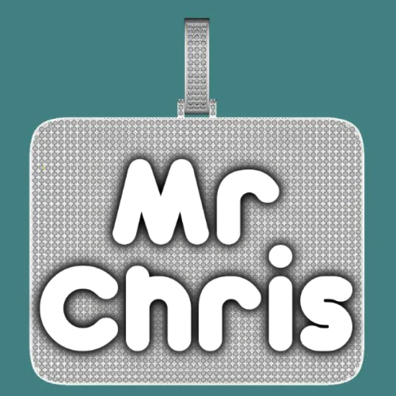 CUSTOM LETTER NECKLACE 3D BIG SQUARE sold by The GUU Shop