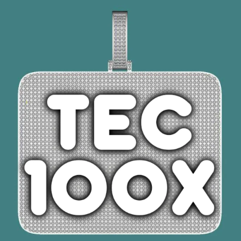 CUSTOM LETTER NECKLACE 3D BIG SQUARE sold by The GUU Shop