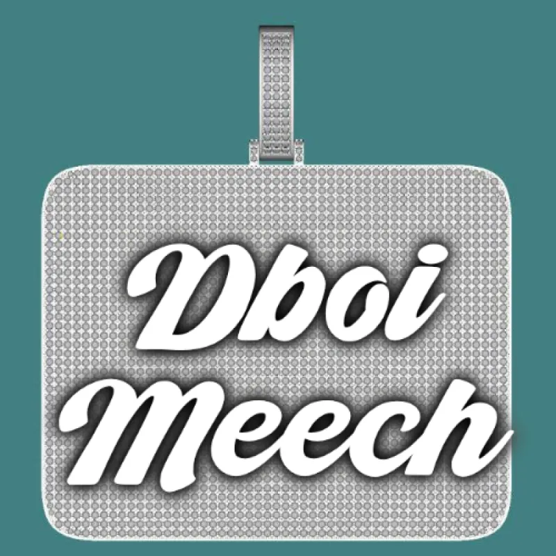 CUSTOM LETTER NECKLACE 3D BIG SQUARE sold by The GUU Shop