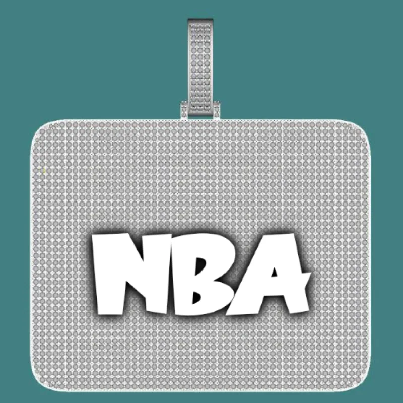 CUSTOM LETTER NECKLACE 3D BIG SQUARE sold by The GUU Shop