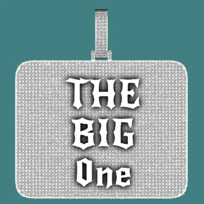 CUSTOM LETTER NECKLACE 3D BIG SQUARE sold by The GUU Shop