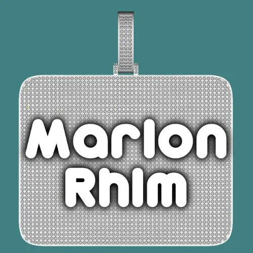 CUSTOM LETTER NECKLACE 3D BIG SQUARE sold by The GUU Shop