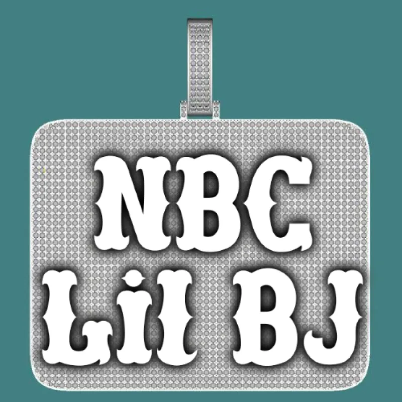 CUSTOM LETTER NECKLACE 3D BIG SQUARE sold by The GUU Shop