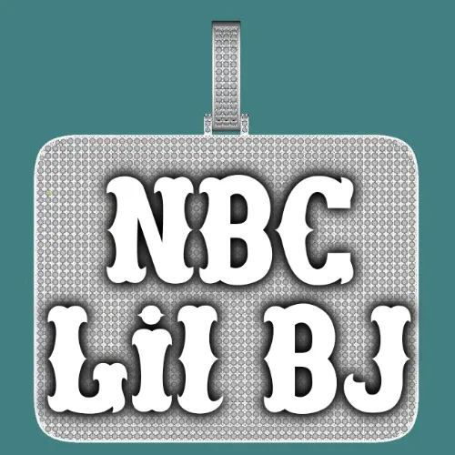 CUSTOM LETTER NECKLACE 3D BIG SQUARE sold by The GUU Shop