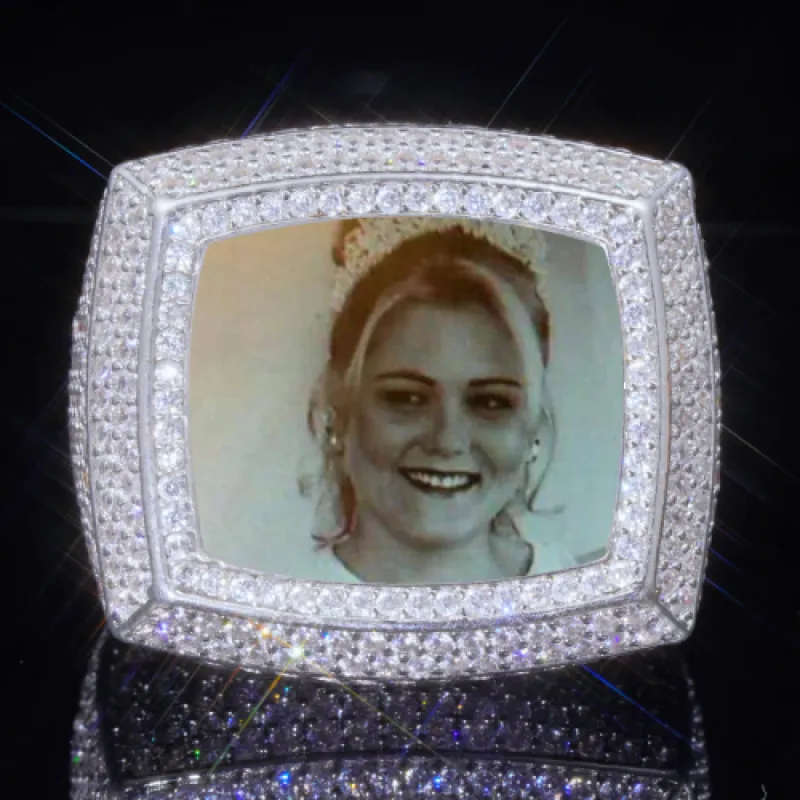 3D CUSTOM PICTURE ICED RING sold by The GUU Shop