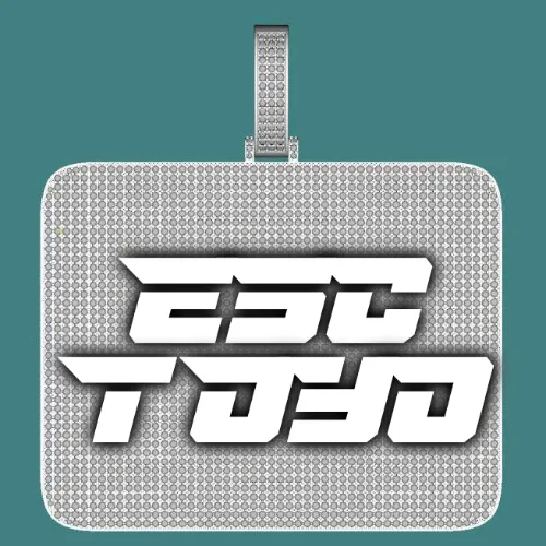 CUSTOM LETTER NECKLACE 3D BIG SQUARE sold by The GUU Shop