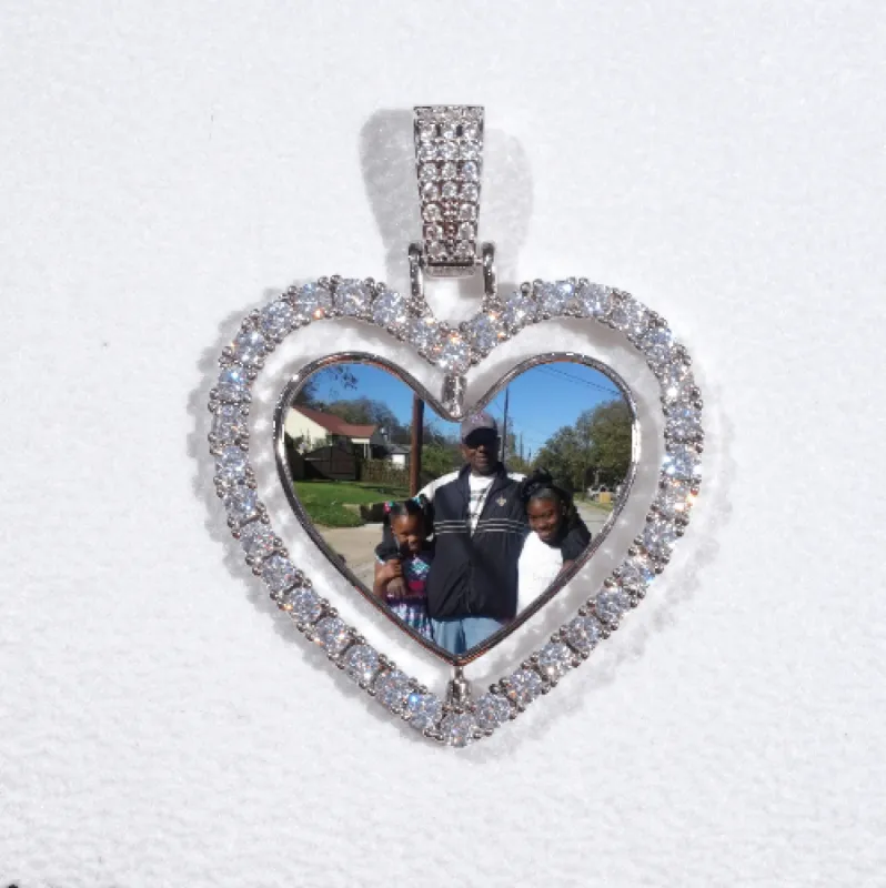 3D Spinning 2-Faced Heart Custom Picture Pendant sold by The GUU Shop