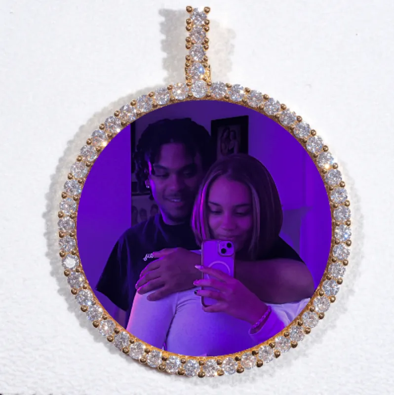LARGE 3D CIRCLE CUSTOM PICTURE PENDANT sold by The GUU Shop