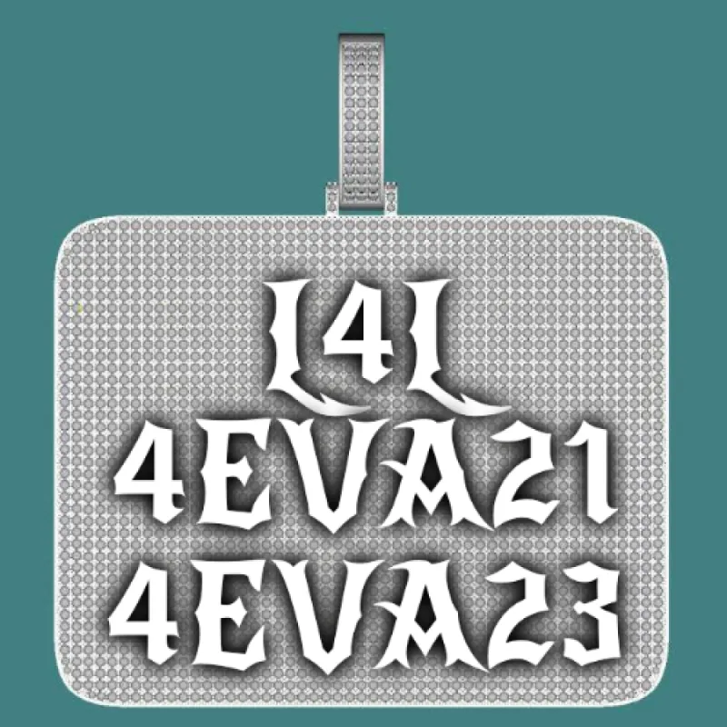 CUSTOM LETTER NECKLACE 3D BIG SQUARE sold by The GUU Shop