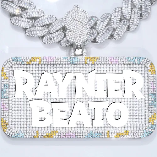 CUSTOM LETTER NECKLACE 3D COLORFUL SQUARE sold by The GUU Shop