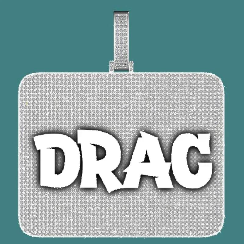 CUSTOM LETTER NECKLACE 3D BIG SQUARE sold by The GUU Shop