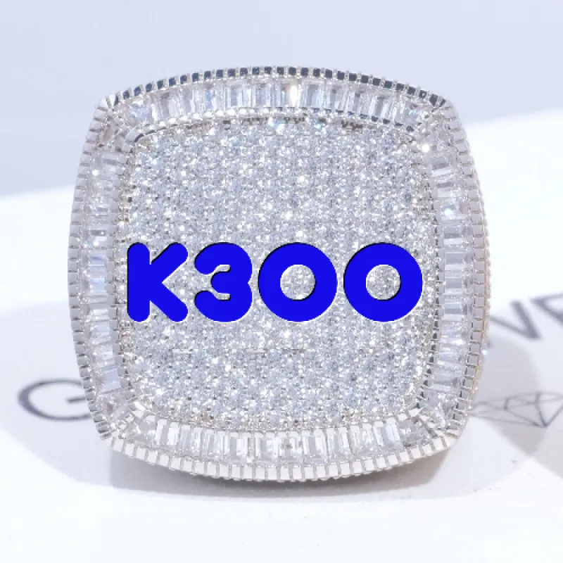 CUSTOM LETTER 3D ICED RING sold by The GUU Shop